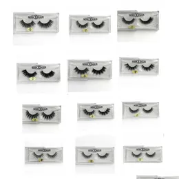 Cílios Postiços 3D Mink Cílios Grosso Feito à Mão Natural Longo Cruz Falsa Maquiagem Para Olhos Femininos Drop Delivery Saúde Beleza Olhos Dhziw