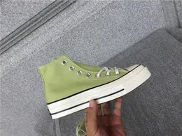 Four Seasons Evergreen Green Lift High Top Top Fulcanized Sudized Shual Shoes of Women and Men US Size 4y-10 Eur 36-44