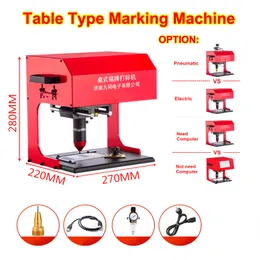 Hand-held 170x110mm Metal Signage Nameplate Marking Machine Pneumatic Electricity Metal Parts Engraving Touch Screen Controller