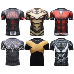 Agasalhos masculinos MMA Compression T-Shirt Men 3D Printed Rashguard Jiu Jusit T shirts Manga Curta Bjj Boxe Muay Thai Tops Para Roupas MMA Masculinas 230706