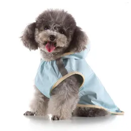 Abbigliamento per cani Impermeabile con cappuccio per animali domestici Striscia riflettente Cappotto antipioggia per cani Giacca impermeabile Poncho da esterno per taglia piccola e media