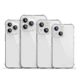 Étui de téléphone design de luxe Épaissi airbag aux quatre coins anti-chute et anti-encrassement étui de protection en TPU étui souple adapté pour iPhone 14, iPhone 13, iPhone 12, iPhone 11