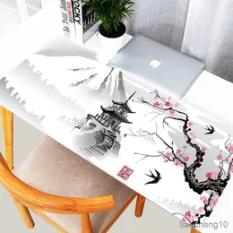 Mouse Pads Wrist Sakura Gaming Mouse Pad Custom Computer New Desk Mats Office Laptop Natural Rubber Soft Mousepad Cherry Blossom R230707