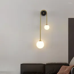 Vägglampa SAROK Inomhuslampor Koppar Nordic LED Sconce Ljusarmatur Heminredning För sängkant Vardagsrum Matsal