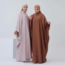 Vêtements ethniques Ramadan Eid Mode Robe ample à manches longues Abayas musulmanes Robe douce Musulmane Abaya Femmes élégantes Service de culte arabe