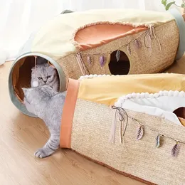 Cat Tunnel Bed Pet Cat Tent House Pieghevole Cat Tube Play Toy Casa pieghevole