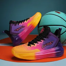 Zapatillas de baloncesto de diseñador para hombre para mujer Zapatillas de deporte casuales Phantom 4 Zapatillas deportivas para jóvenes Arco iris blanco