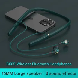 BX-05 Auriculares inalámbricos con Bluetooth Auriculares con banda para el cuello con micrófono IPX5 Auriculares con bajos a prueba de sudor para gimnasio Deportes Correr Música