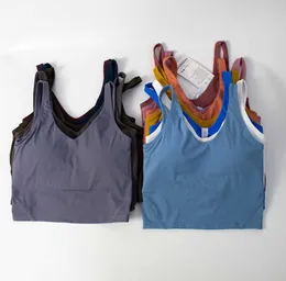 lu-207 u sırt yoga hizalanan tank tops spor kıyafetleri kadınlar rahat çalışıyor çıplak sıkı spor sutyen fitness güzel iç çamaşırı yelek gömlek nefes alabilen tasarım587ess