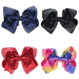 Jojo 8 pollici tornante di grandi dimensioni unicorno arco tornante giorno dei bambini prestazioni accessori per capelli scala di pesce moda paillettes coreano affascinante bei regali sd053 E23