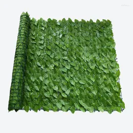 Dekorative Blumen, 1 Set, künstliche grüne Wandblätter aus Kunststoff, Sichtschutz, Hecke, Sichtschutz, Zaunpaneele, Outdoor, Garten, Dekoration, Zuhause, 3 x 0,5 m