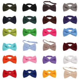 Bow Ties Men Solid Color Knitted Crochet Adjustable Pre-tied Bowtie Party Wedding Tie BWTQN0334