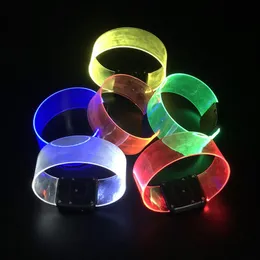 Pulseira com emissão de luz Pulseira piscante Pulseira de LED para festa Luminosa Adereços de torcida Luz de segurança para corrida Fornecimento de festa