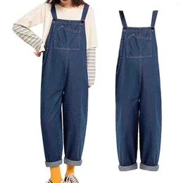 Damjeans Denim Casual Smal Täckande Grenband Byxor Pappa Omlottbyxa Dambyxor Och Jumpsuits Sexig Spandex Jumpsuit För