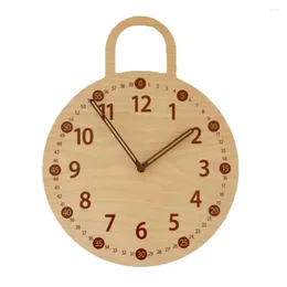 Zegary ścienne Ins Style Strona główna z litego drewna Cichy, prosty cyfrowy stolik nocny Akcesoria Dekoracja Minimalistyczna moda