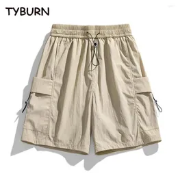 Shorts masculinos TYBURN street work verão americano retrô esportivo casual casual calça reta cortada