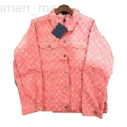 Kurtki damskie projektant 23ss mendesigners denim Tkanina żakardowa odzież streetwear Płaszcze Odzież wierzchnia z długim rękawem Odzież męska czerwony M-2XL CRC3
