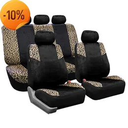 Neue Plüsch Luxus Leopard Print Auto Sitz Abdeckung 5 Sitz Universal-Passend Die Meisten Auto Winter Auto Sitz Kissen Protector 9PCS