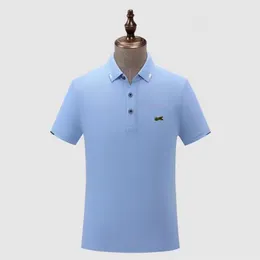 Lacost camisetas de verão polos de manga curta com estampa de letras polo solto camisetas masculinas designer causal para roupas masculinas tops tamanho asiático