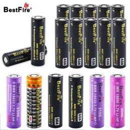 Bateria autêntica bestfire imr 18650 baterias de lítio 2500mah 2700mah 3000mah 3100mah 25a 40a 50a 60a bateria recarregável de alto dreno