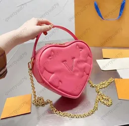 Bolsos de lona Bolso de hombro de diseñador Bolso de mano Bolsos de diseñador de mujer Monederos Bolso de cosméticos cruzado de moda para mujer en forma de corazón