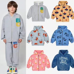 Jackets 2023 Baby Boys Sweatshirts Set Long Sleeve Boy Hoodies BC Children's Sweater Bobo Tops Clothes Print Outwear For Kids Girls 230707