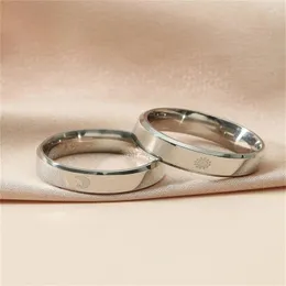 Klaster pierścienie ze stali nierdzewnej panie mężczyźni zestaw dla par przyjaźń zaręczyny obrączka 2023 biżuteria Anillos Acero Inoxidable Mujer estetyczne