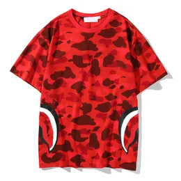 Homens Mulheres Camuflagem Camiseta Moda Verão Tees Tamanho Asiático M-2XL