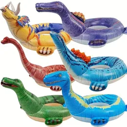Sand Play Water Fun Summer Inflatable Dinosaur Pool Floats Simulation Triceratops Swimming Ring Outdoor Water Game Vacation Party Toy Gifts For Kids 230707