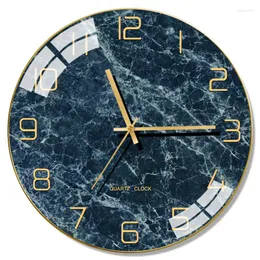 الساعات الحائط Nordic Moderne Glazen Wandklok Keuken Creatieve Muur Horloges Decor Decor Woonkamer Stille Klokken Oologio da Parete Gift FZ729