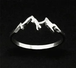 Fashion Creative Mountain Range Ring Nature Motivation Jewelry Hiking Snowboard Lover Gift bijoux femme X7M28224176