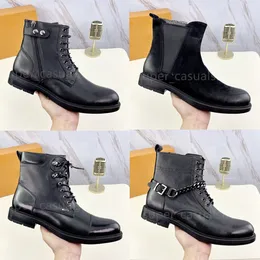 Buty markowe Męskie chelsea Boots Klasyczne skórzane buty Luksusowe Gao Bang Moda Gumowa podeszwa Skórzane buty czarne botki Oryginalne pudełko rozmiar 38-45