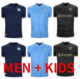 Men Kids Kits 23 24 Lazio Soccer Jerseys 2023 2024 Home Away Third Immobile Lulic Luis Alberto Sergej Football Shirt Camisetas De