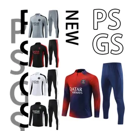 AAA23/24 psgs sportkläder23/24 MBAPPE träningströja för barn och män långärmad fotbollströja uniform chandal vuxen pojke fan version aa