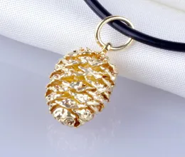 Pozłacane 24-karatowym złotem piękno w szyszynce naszyjnik ze złotymi liśćmi Jin Shipin1019239