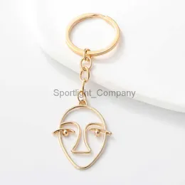 Fashion Keychains Hollow Face Yeah Hand Minimalist Style Key Rings For Women Men Friendship Gift Handbag Decoration Jewelry Car Keychain