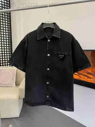 Camicie casual da uomo firmate Camicia di jeans da uomo in stile retrò estivo moda design monopetto taglia europea versione allentata di lusso casual a maniche corte 4EUY