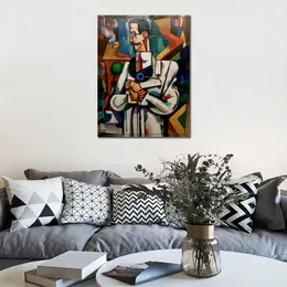Abstract Canvas Art Untitled Portrait of Paul Alexander Souza Cardoso Handcrafted Oil Painting Modern Decor Studio Apartment