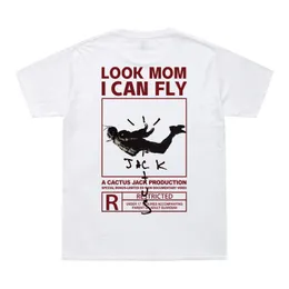 Męskie dresy przybycia Letnie Tshirt Look Mom Can Found Print T Shirt Mężczyźni Kactus Jack Swag Hip Hop Streetwear Top 230707