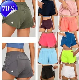 Lulus Brand Womens Yoga Outfits Shorts cintura alta Exercício Calças curtas Fitness Wear Meninas Correndo Calças elásticas para adultos Roupas esportivas gruuy