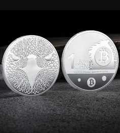 Arts and Crafts American Eagle Bitcoin 3D wytłoczony metalowy metalowy metal, produkcja wirtualnej odznaki i inne emblematyki