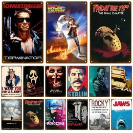 American Movie Metal Signs Vintage Movie Metal Poster Film Cinema Tin Sign Decoration For Man Cave Bedroom Cinema Wall Home Decor Living Room Art Painting w01