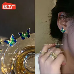 Outros acessórios de moda Coleção de primavera ~ 2023 nova moda borboleta bonito fada pinos de orelha de gás para minoria feminina design brincos de moda joias de orelha