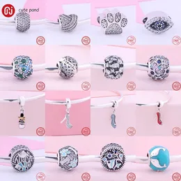 925 silver beads charms fit pandora charm Bracelet High Heel Shoes Dolphin Volleyball Sparkling Zircon