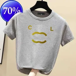 Wersja zaawansowana T-shirt damski Francja milan modne ubrania Nadruk graficzny para Moda bawełna Okrągły dekolt Coach channel 4XL 5XL Krótki rękaw Topy tees 1 5S0CDgd