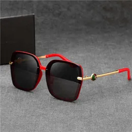 Sunglasses designer Square Women Luxury Brand Designer Vintage Retro Thin Shadow Sun Glasses Female Pilot Large Black Shades UV400 7X5V