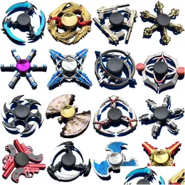 Decompression Toy Fidget Spinner Finger Zinc Alloy Metal Hand Spinners Fingertip Gyro Spinning Top Relief Toys Anxiety Reliever Drop Dhlea