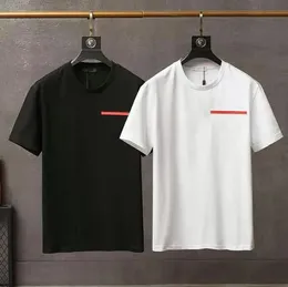 قمصان الرجال غير الرسمية الفاخرة 2023 مصمم أزياء جديد قصير الأكمام قابلة للتنفس أعلى جودة بالجملة بالأبيض والأسود الحجم الآسيوي 3XL