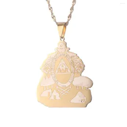 Pendentif Colliers Honduras Pour Femmes Filles Charme Cartes Honduriennes Bijoux