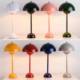 Table Lamps Mushroom LED Desk Night For Bedroom Dining Touch Light Rechargeable Macarone Simple Modern Decoration